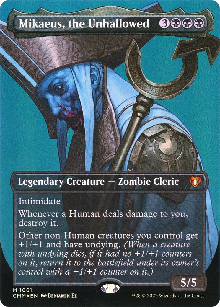 Mikaeus, the Unhallowed (CMM-1061) [Commander Masters] (Borderless) Foil MTG Single Wizards of the Coast