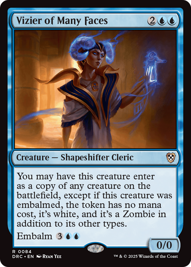 Vizier of Many Faces (DRC-084) [Commander: Aetherdrift] MTG Single Wizards of the Coast