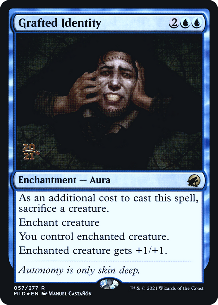 Grafted Identity (PRE-057) [Innistrad: Midnight Hunt Promos] Foil MTG Single Wizards of the Coast