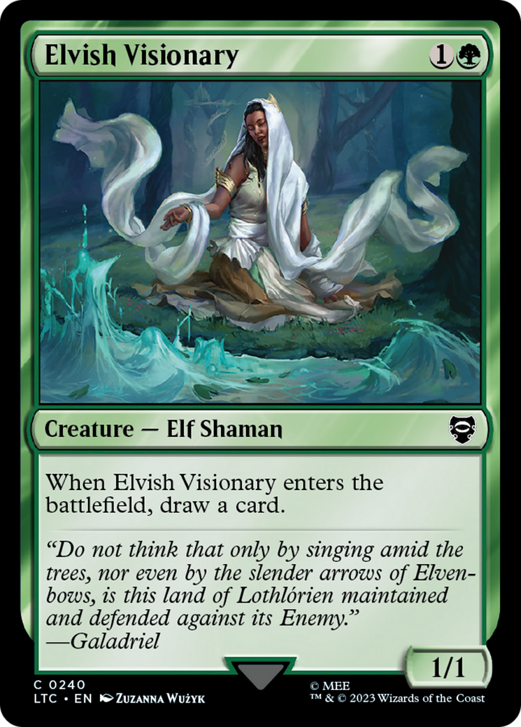 Elvish Visionary (LTC-240) [Tales of Middle-earth Commander] MTG Single Wizards of the Coast
