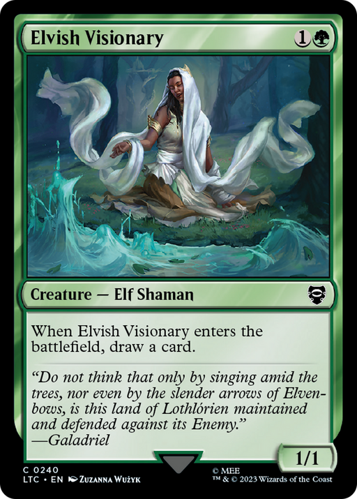 Elvish Visionary (LTC-240) [Tales of Middle-earth Commander] MTG Single Wizards of the Coast