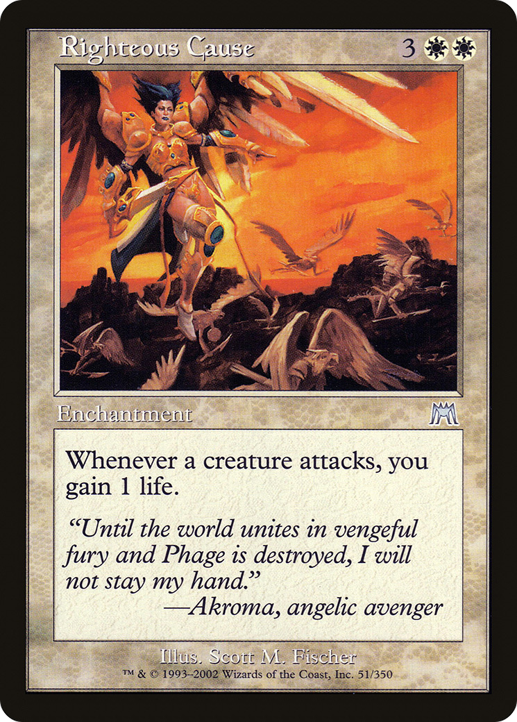 Righteous Cause (ONS-051) [Onslaught] MTG Single Wizards of the Coast