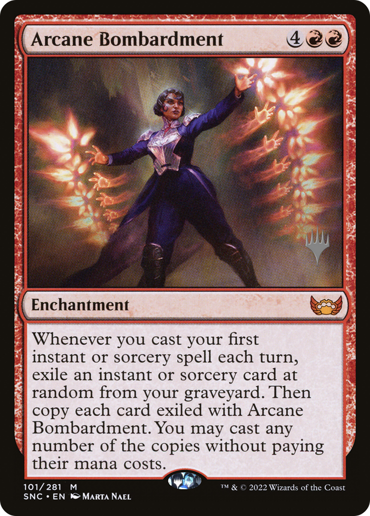 Arcane Bombardment (PSNC-101P) [Streets of New Capenna Promos] Foil MTG Single Wizards of the Coast