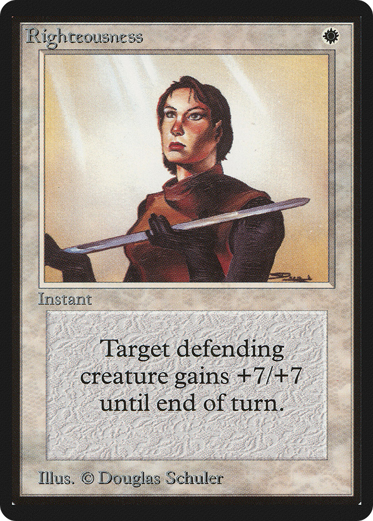 Righteousness (LEB-037) [Oldschool] Limited Edition Beta MTG Single Wizards of the Coast