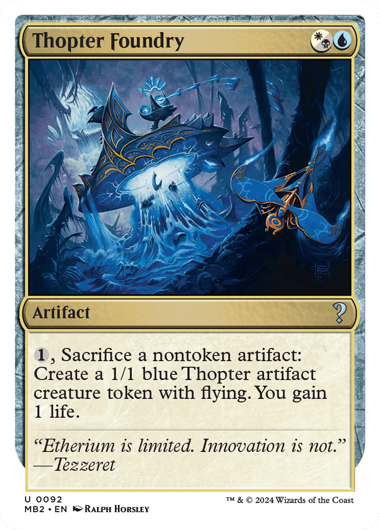 Thopter Foundry (White Border) (MB2-092) [Mystery Booster] Mystery Booster 2 MTG Single Wizards of the Coast