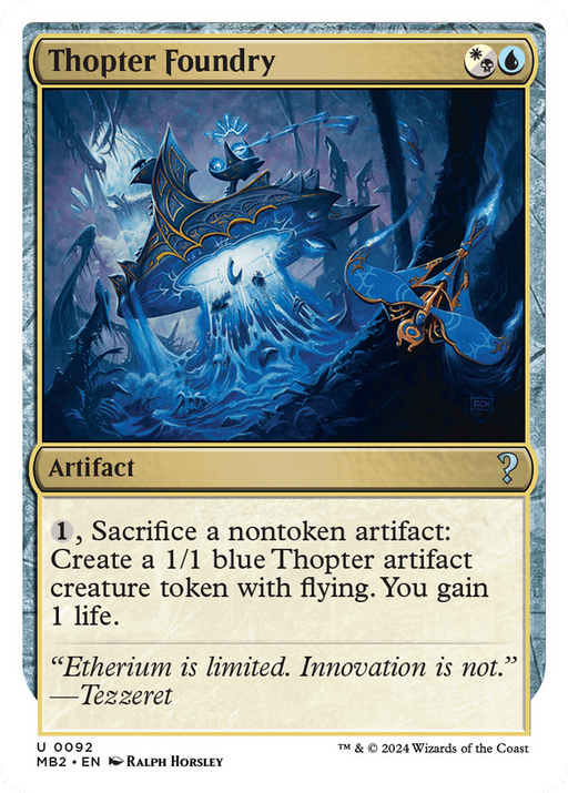 Thopter Foundry (White Border) (MB2-092) [Mystery Booster] Mystery Booster 2 MTG Single Wizards of the Coast