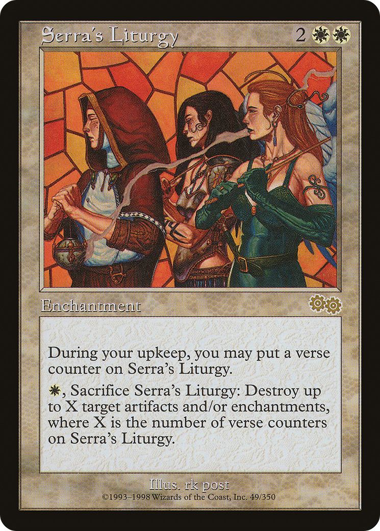 Serra's Liturgy (USG-049) [Urza's Saga] MTG Single Wizards of the Coast