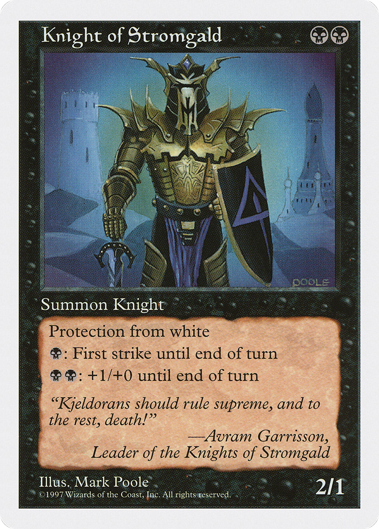 Knight of Stromgald (5ED-171) [Fifth Edition] MTG Single Wizards of the Coast