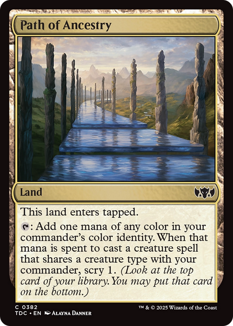 Path of Ancestry (TDC-382) [Commander: Tarkir: Dragonstorm] MTG Single Wizards of the Coast