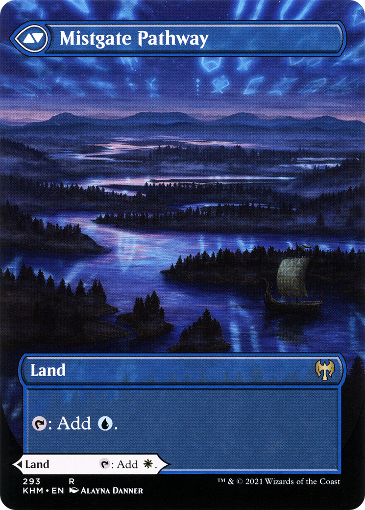 Hengegate Pathway (KHM-293) [Kaldheim] (Showcase) (Borderless) Foil MTG Single Wizards of the Coast