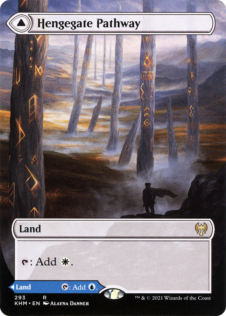 Hengegate Pathway (KHM-293) [Kaldheim] (Showcase) (Borderless) Foil MTG Single Wizards of the Coast