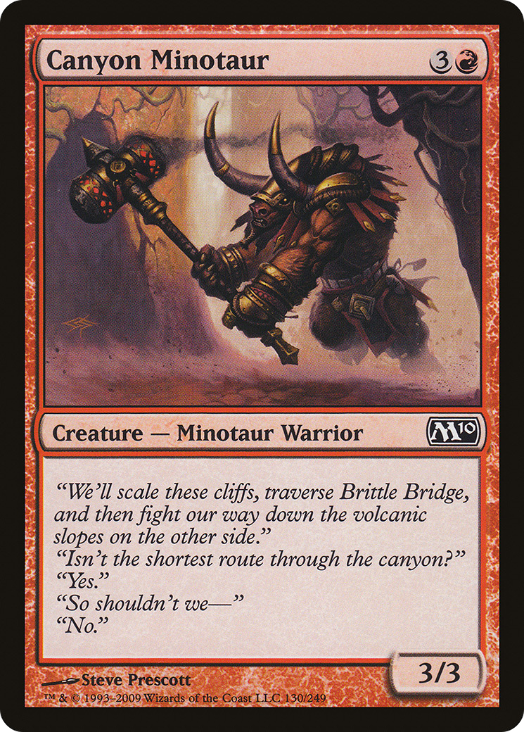 Canyon Minotaur (M10-130) [Magic 2010] MTG Single Wizards of the Coast