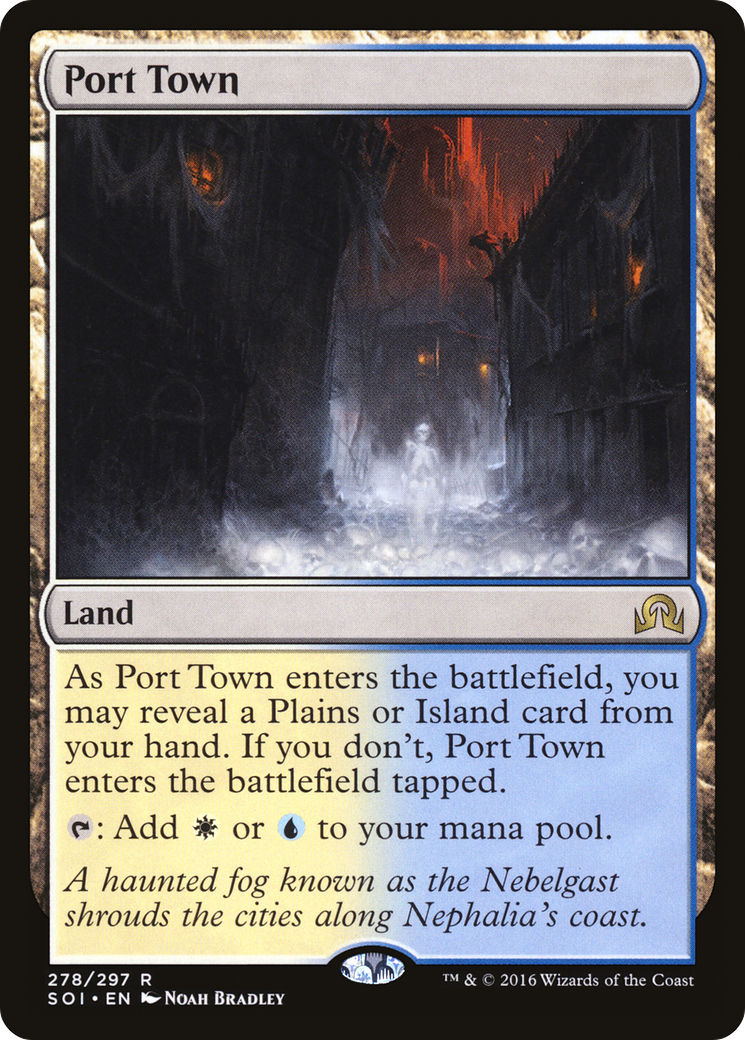 Port Town (SOI-278) [Shadows over Innistrad] Foil MTG Single Wizards of the Coast
