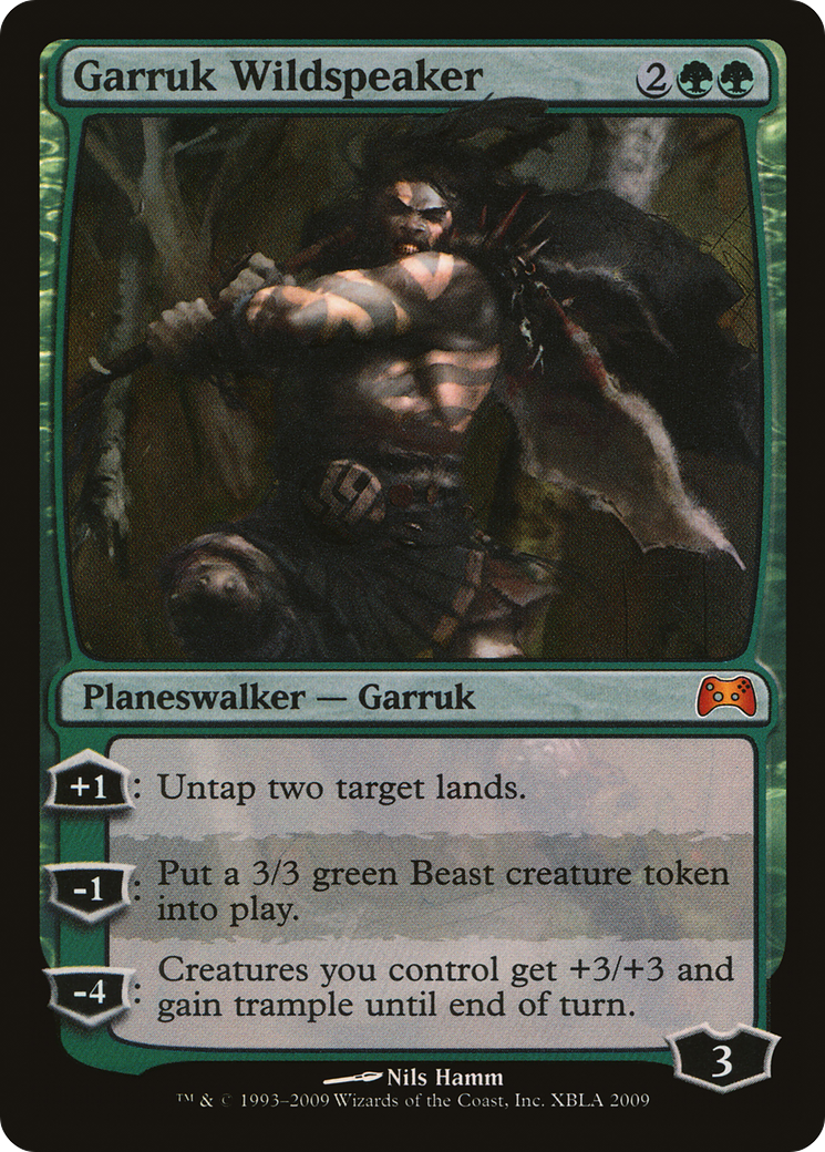 Garruk Wildspeaker (MEDIA-XBLA 2009) [Misc] Duels of the Planeswalkers 2009 Promos Foil MTG Single Wizards of the Coast