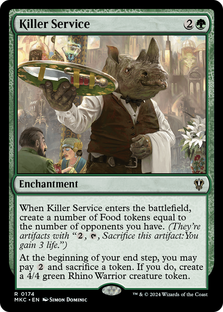 Killer Service (MKC-174) [Murders at Karlov Manor Commander] MTG Single Wizards of the Coast