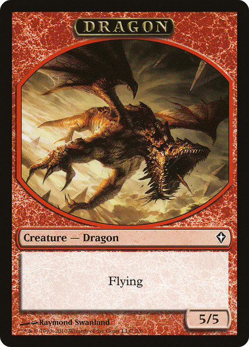 Dragon Token (WWK-002) [Tokens] Worldwake Tokens MTG Single Wizards of the Coast