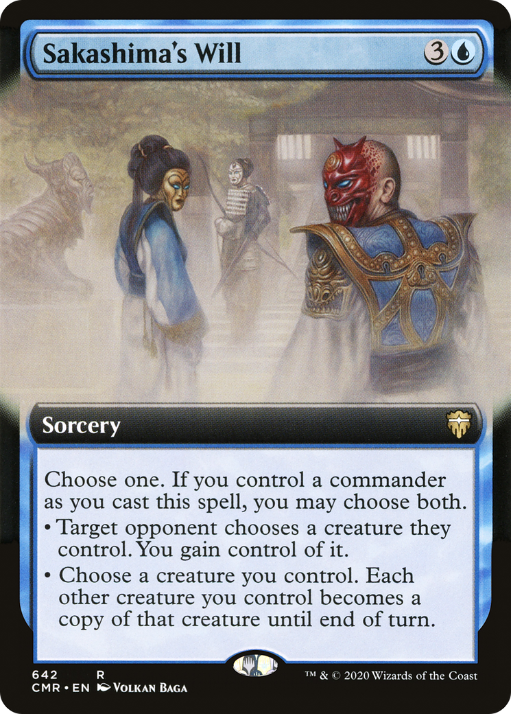 Sakashima's Will (CMR-642) [Commander Legends] (Extended Art) Foil MTG Single Wizards of the Coast