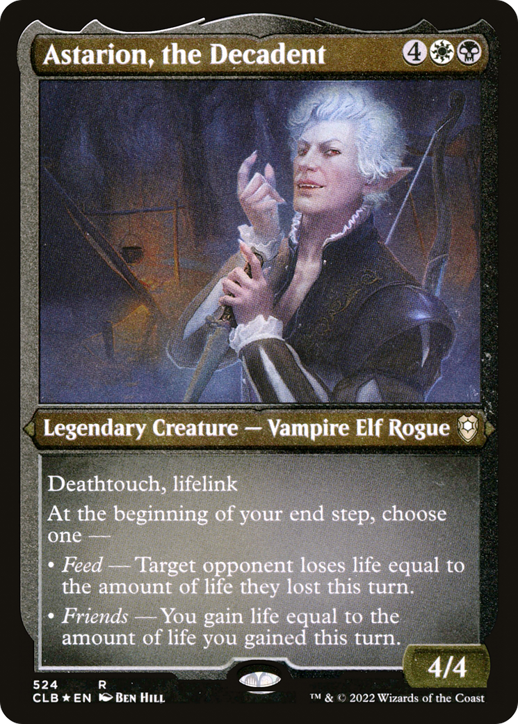 Astarion, the Decadent (CLB-524) [Commander Legends: Battle for Baldur's Gate] Etched Foil MTG Single Wizards of the Coast