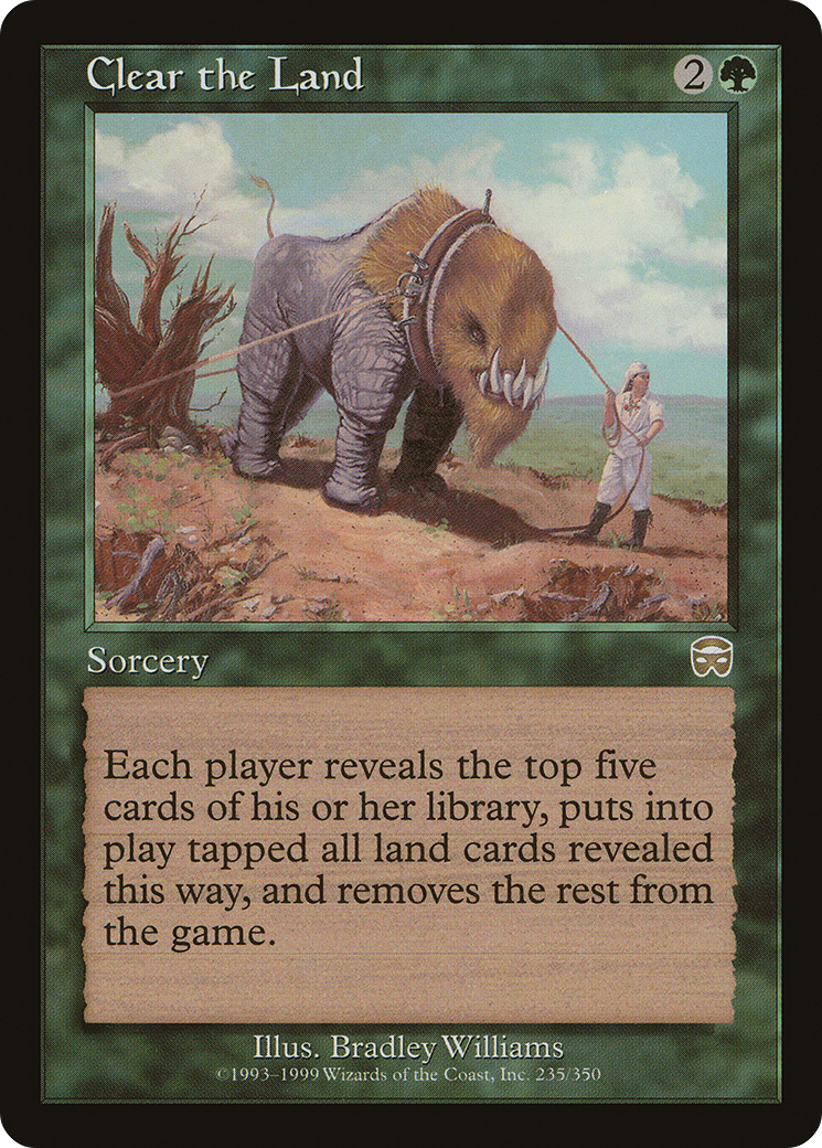 Clear the Land (MMQ-235) [Mercadian Masques] MTG Single Wizards of the Coast