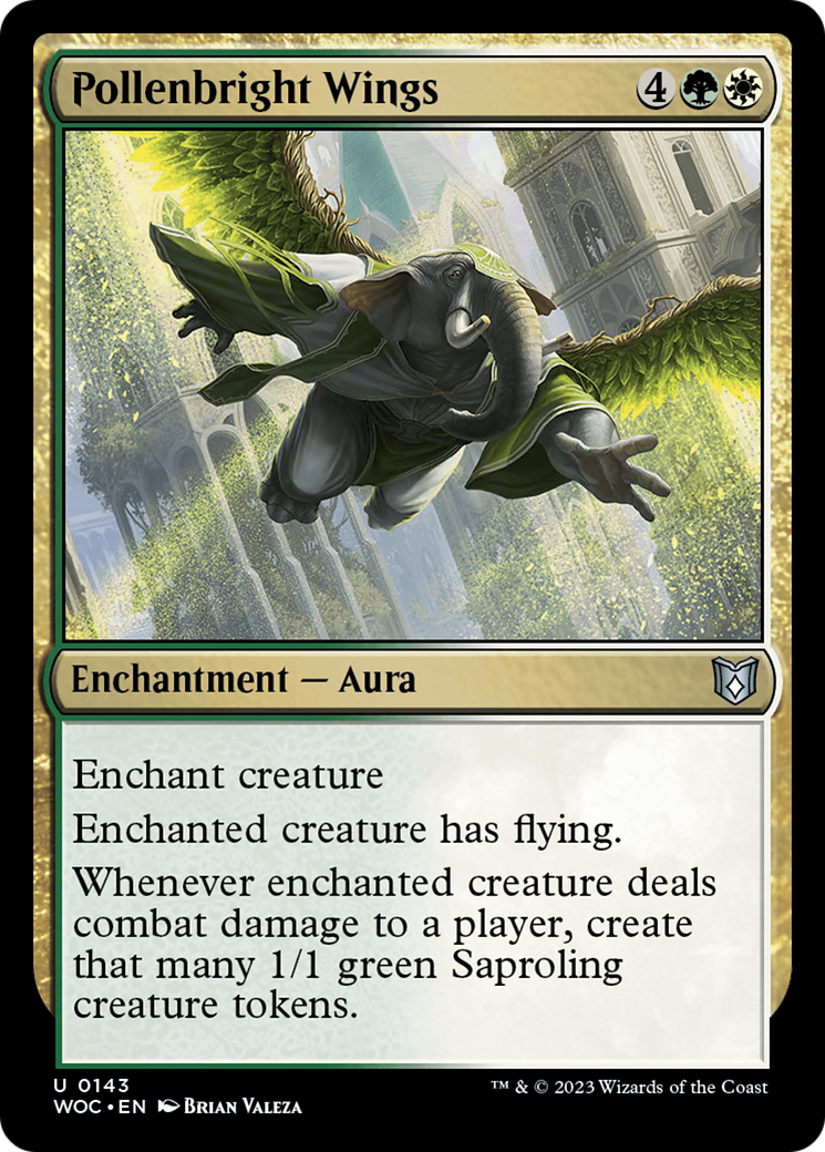 Pollenbright Wings (WOC-143) [Wilds of Eldraine Commander] MTG Single Wizards of the Coast