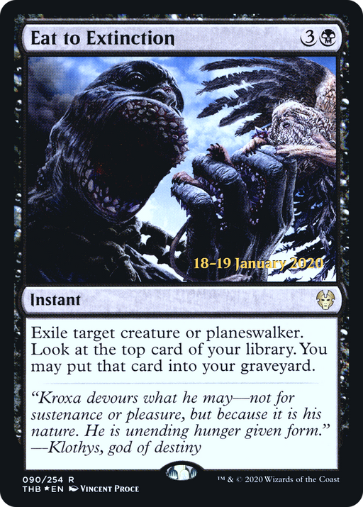 Eat to Extinction (PRE-090) [Theros Beyond Death Promos] Foil MTG Single Wizards of the Coast