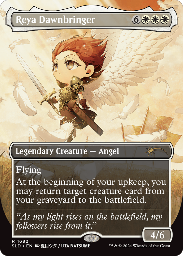 Reya Dawnbringer (SLD-1682) [Secret Lair] Drop (Borderless) Foil MTG Single Wizards of the Coast