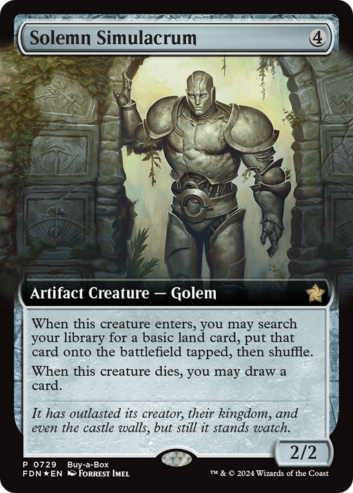 Solemn Simulacrum (FDN-729) [Foundations] (Extended Art) Foil MTG Single Wizards of the Coast