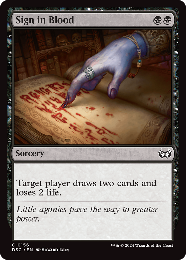 Sign in Blood (DSC-156) [Duskmourn: House of Horror Commander] MTG Single Wizards of the Coast