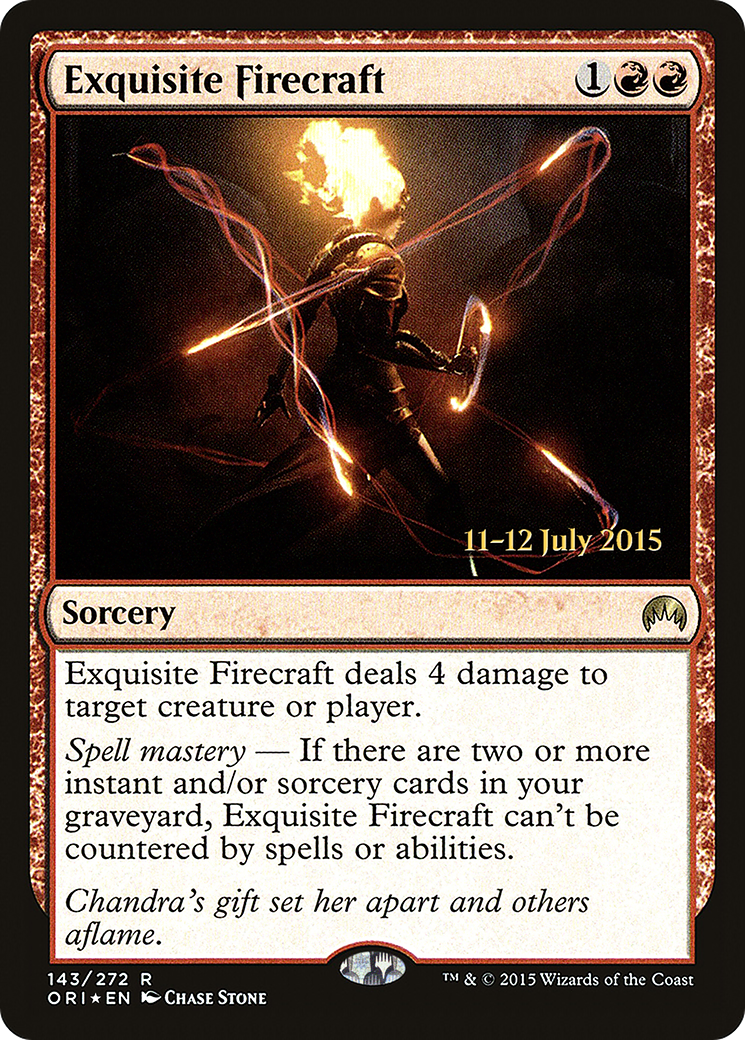 Exquisite Firecraft (PRE-143) [Magic Origins Promos] Foil MTG Single Wizards of the Coast
