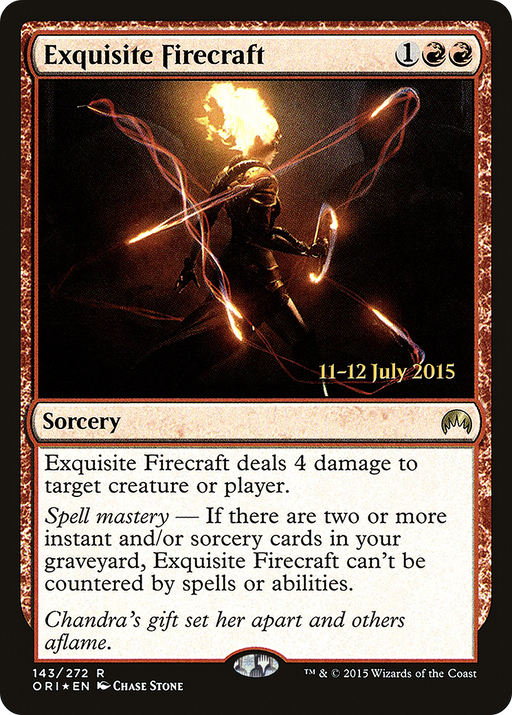 Exquisite Firecraft (PRE-143) [Magic Origins Promos] Foil MTG Single Wizards of the Coast