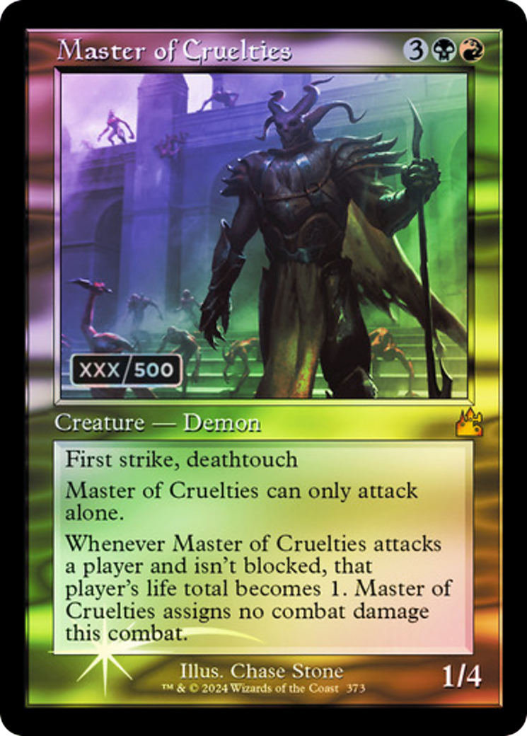 Master of Cruelties (Serial Numbered) (RVR-373) [Ravnica Remastered] Foil MTG Single Wizards of the Coast