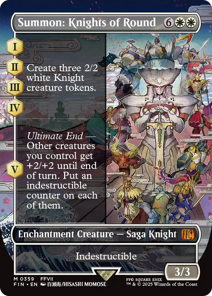 Summon: Knights of Round (FIN-359) [FINAL FANTASY] (Borderless) MTG Single Wizards of the Coast