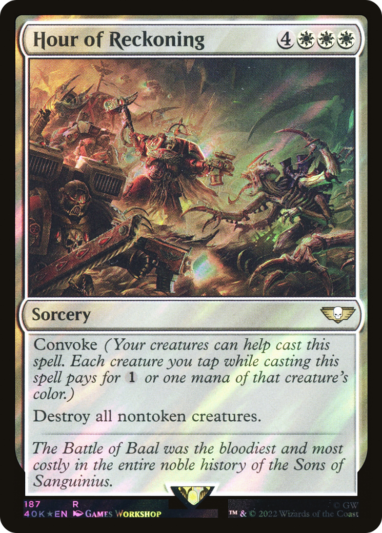 Hour of Reckoning (40K-187★) [Warhammer 40,000 Commander] Foil MTG Single Wizards of the Coast