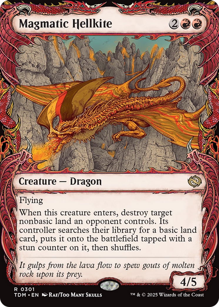 Magmatic Hellkite (Showcase) (TDM-301) [Tarkir: Dragonstorm] MTG Single Wizards of the Coast