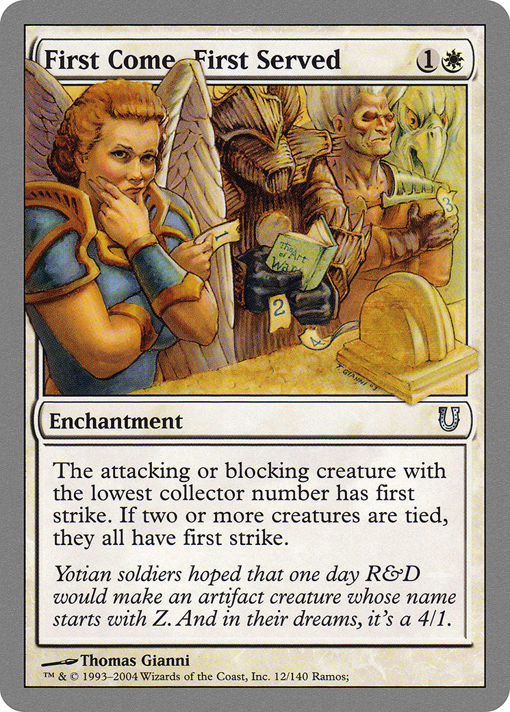 First Come, First Served (UNH-012) [Unhinged] MTG Single Wizards of the Coast