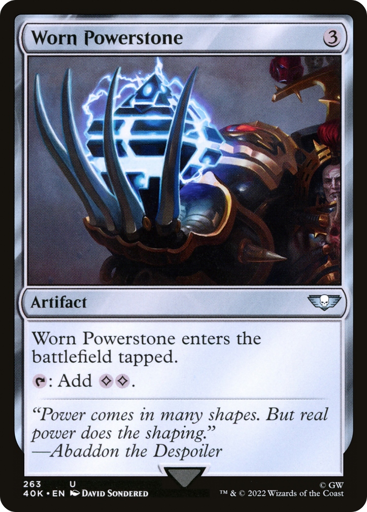 Worn Powerstone (40K-263) [Warhammer 40,000 Commander] MTG Single Wizards of the Coast