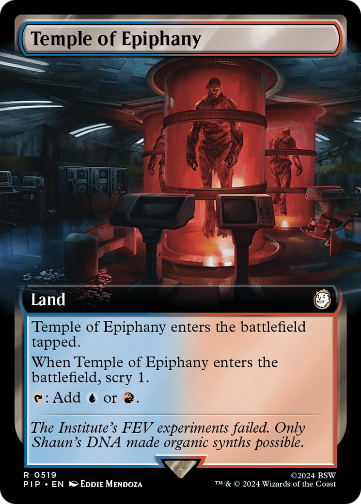 Temple of Epiphany (PIP-519) [Fallout] (Extended Art) Foil MTG Single Wizards of the Coast