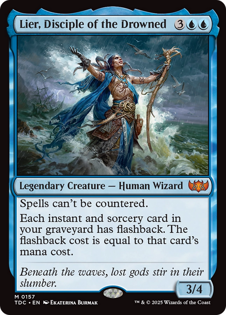 Lier, Disciple of the Drowned (TDC-157) [Commander: Tarkir: Dragonstorm] MTG Single Wizards of the Coast