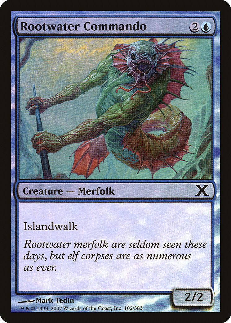 Rootwater Commando (10E-102★) [Tenth Edition] Foil MTG Single Wizards of the Coast