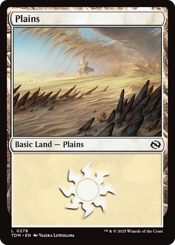 Plains (0278) (TDM-278) [Tarkir: Dragonstorm] Foil MTG Single Wizards of the Coast