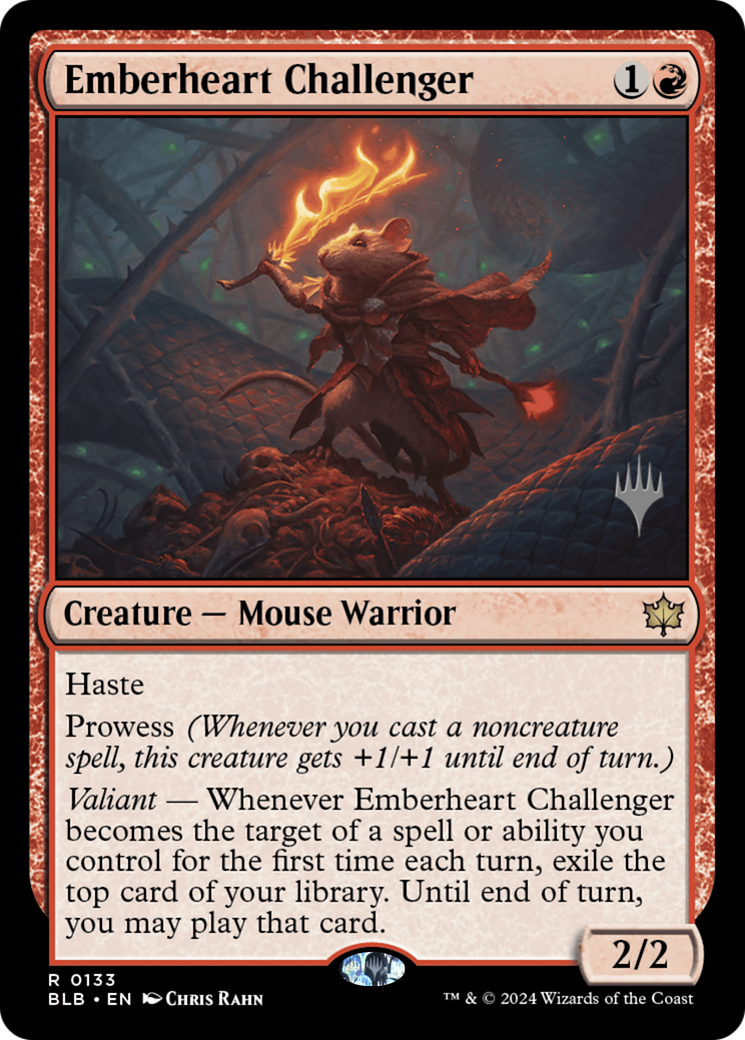 Emberheart Challenger (PPBLB-133) [Bloomburrow Promos] Foil MTG Single Wizards of the Coast