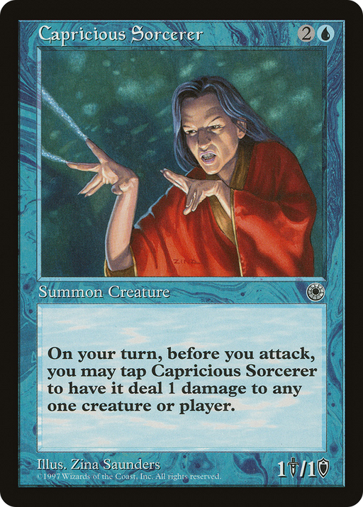 Capricious Sorcerer (POR-) [Misc] Portal MTG Single Wizards of the Coast