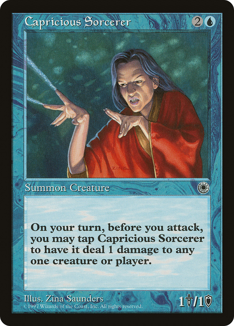 Capricious Sorcerer (POR-043) [Misc] Portal MTG Single Wizards of the Coast