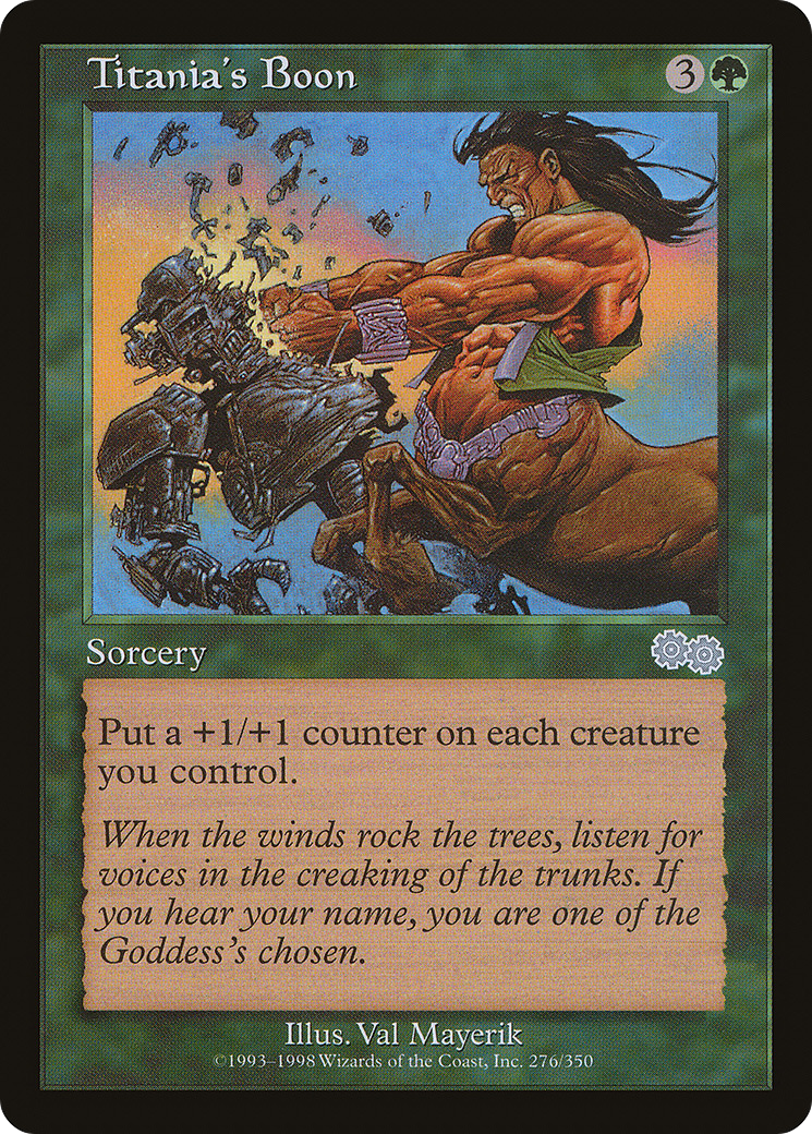 Titania's Boon (USG-276) [Urza's Saga] MTG Single Wizards of the Coast