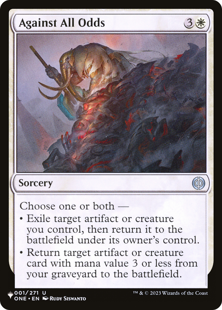 Against All Odds (LIST-ONE-1) [Mystery Booster] The List MTG Single Wizards of the Coast