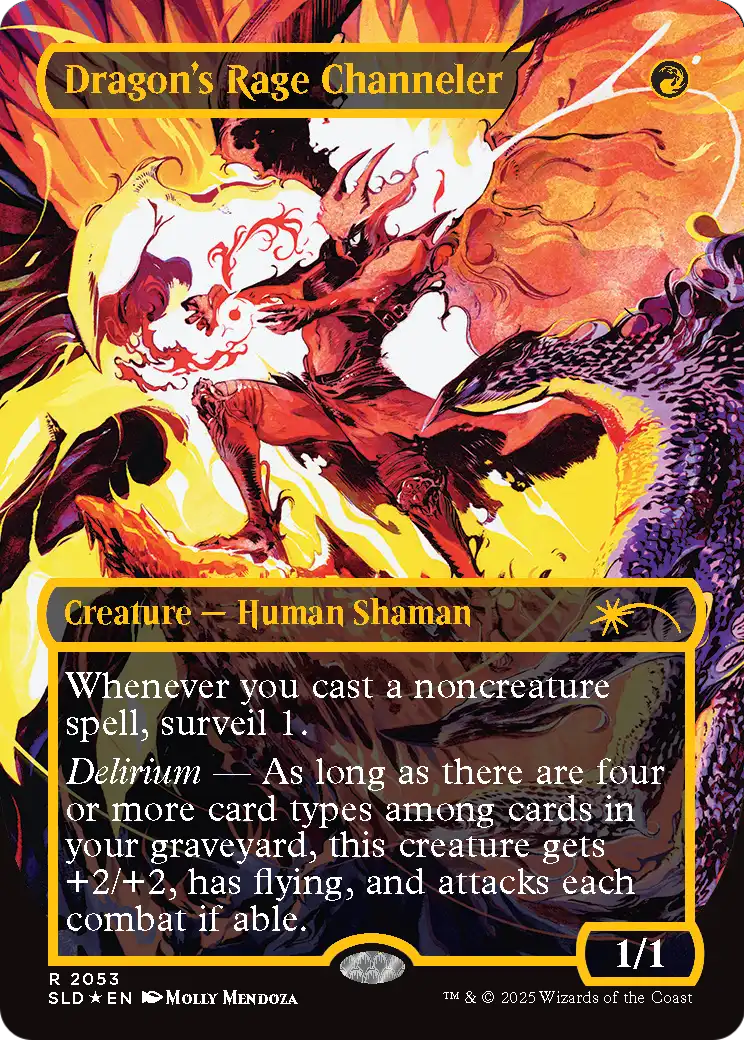 Dragon's Rage Channeler (2053) (Raised Foil) (SLD-2053) [Secret Lair] Drop (Borderless) MTG Single Wizards of the Coast
