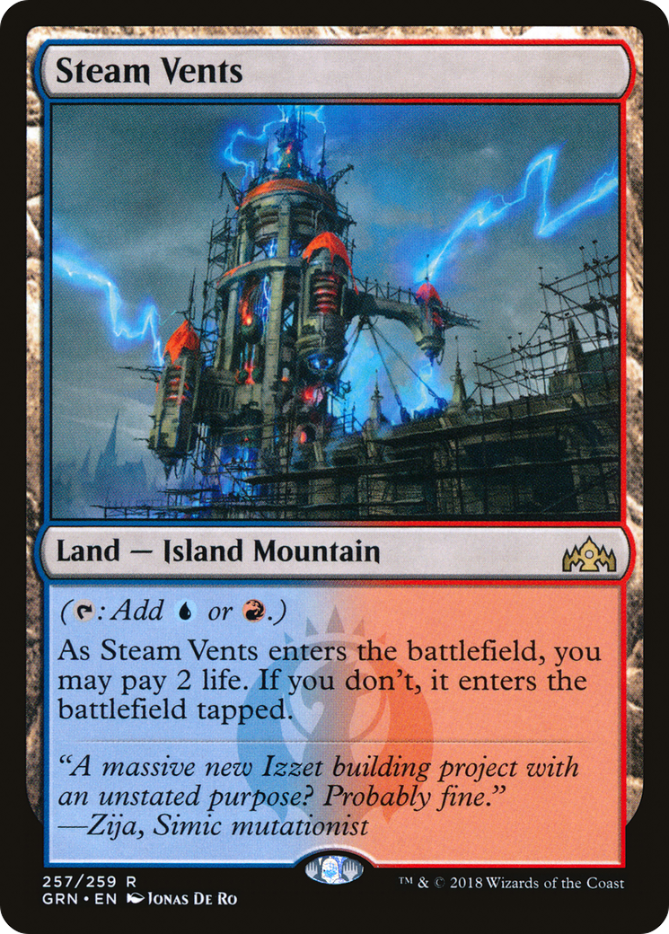 Steam Vents (GRN-257) [Guilds of Ravnica] Foil MTG Single Wizards of the Coast