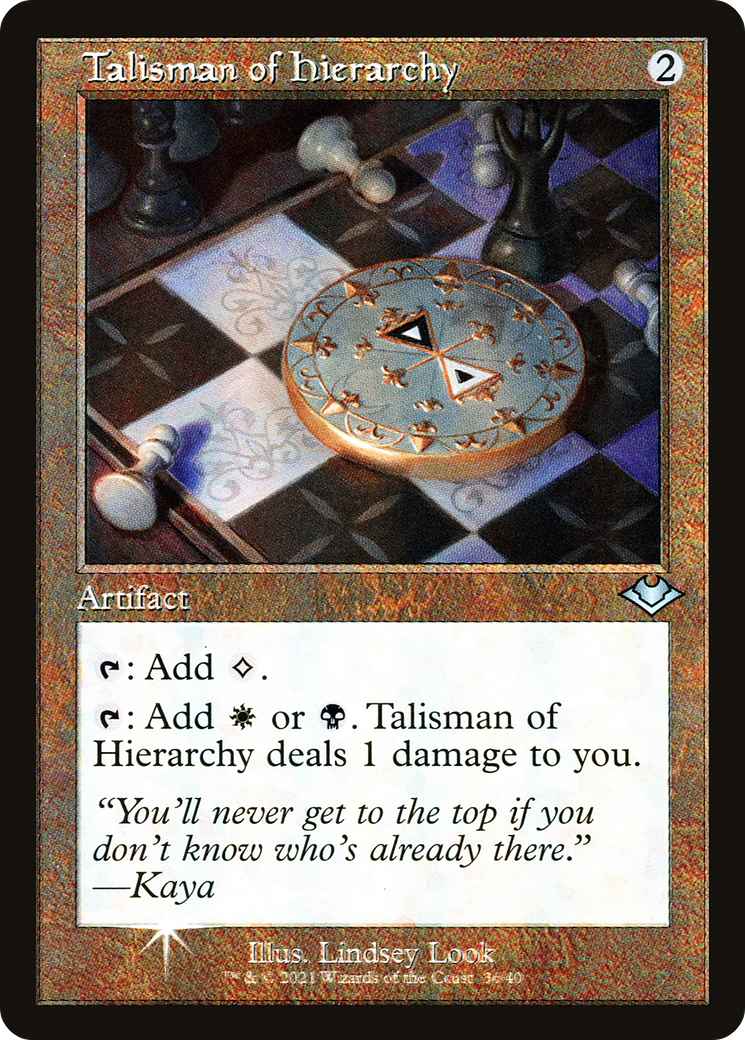 Talisman of Hierarchy (MH1-036) [Modern Horizons 1 Timeshifts] Foil MTG Single Wizards of the Coast