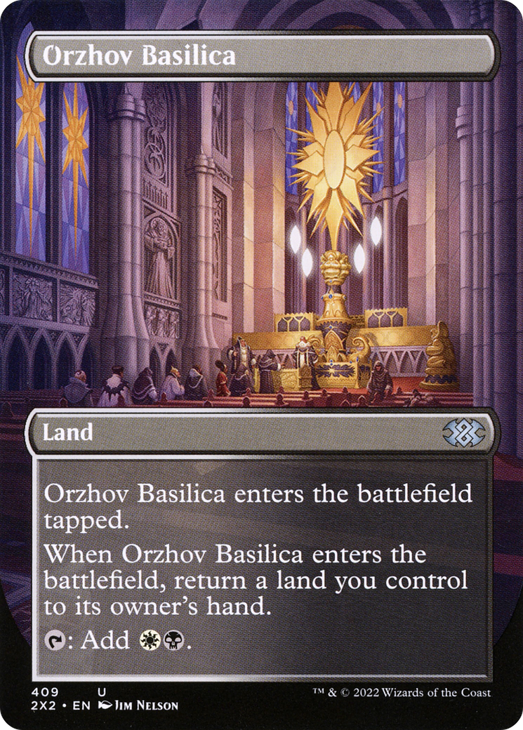 Orzhov Basilica (2X2-409) [Double Masters 2022] (Borderless) Foil MTG Single Wizards of the Coast