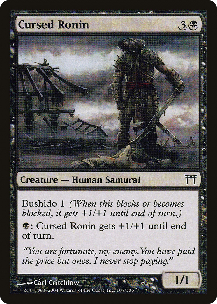Cursed Ronin (CHK-107) [Champions of Kamigawa] Foil MTG Single Wizards of the Coast